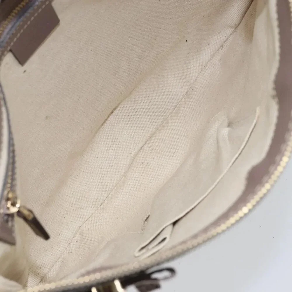 GUCCI GG Canvas Web Sherry Line Mayfair Bag Beige Gold 257065 Auth 158808 - Picture 10 of 16
